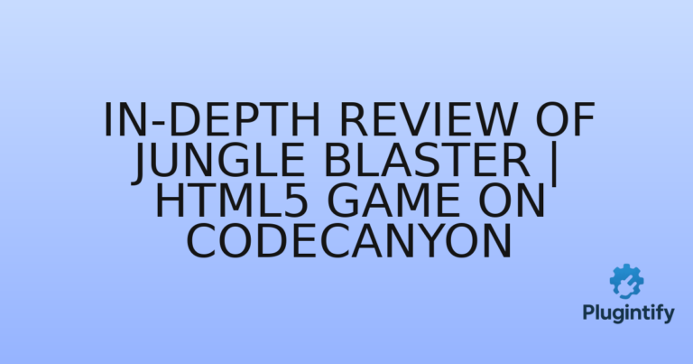 Read more about the article In-Depth Review of Jungle Blaster | HTML5 Game on Codecanyon