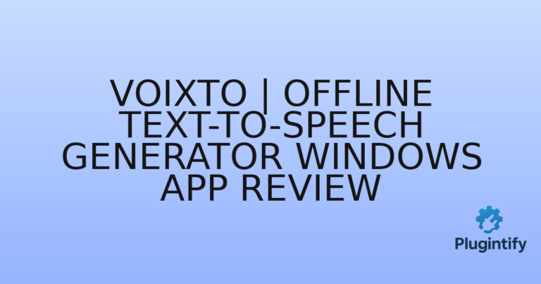Read more about the article Voixto | Offline Text-to-Speech Generator Windows App Review