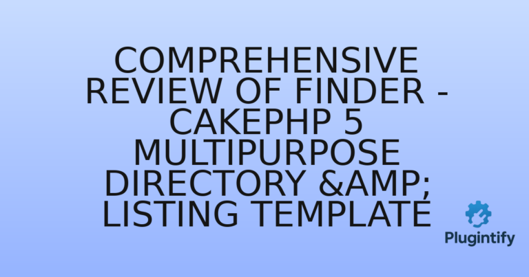 Read more about the article Comprehensive Review of Finder – CakePHP 5 Multipurpose Directory & Listing Template