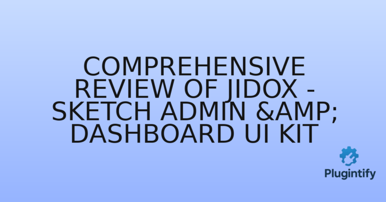 Read more about the article Comprehensive Review of Jidox – Sketch Admin & Dashboard UI Kit