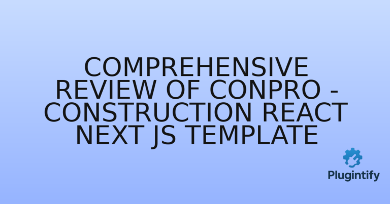 Read more about the article Comprehensive Review of ConPro – Construction React Next Js Template