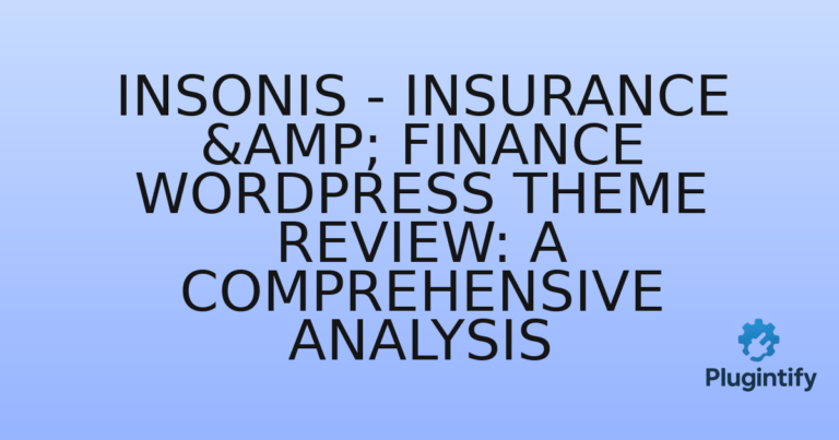 Read more about the article Insonis – Insurance & Finance WordPress Theme Review: A Comprehensive Analysis