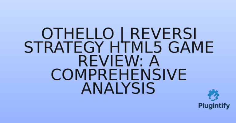 Read more about the article Othello | Reversi Strategy HTML5 Game Review: A Comprehensive Analysis