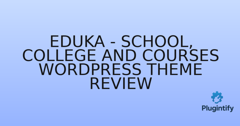 Read more about the article Eduka – School, College and Courses WordPress Theme Review