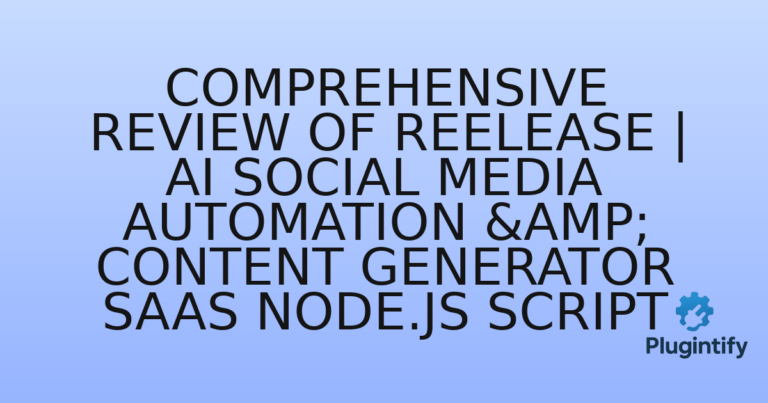 Read more about the article Comprehensive Review of Reelease | AI Social Media Automation & Content Generator SaaS Node.js Script