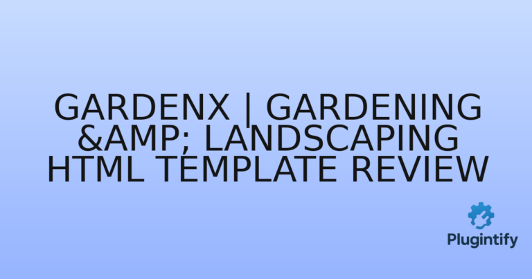 Read more about the article Gardenx | Gardening & Landscaping HTML Template Review