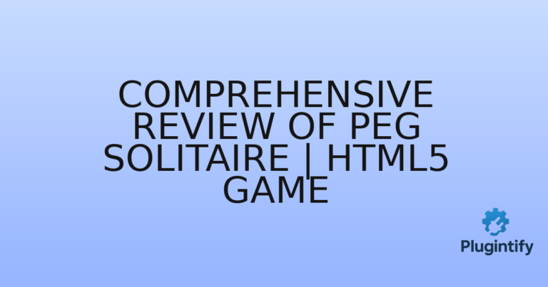 Read more about the article Comprehensive Review of Peg Solitaire | HTML5 Game