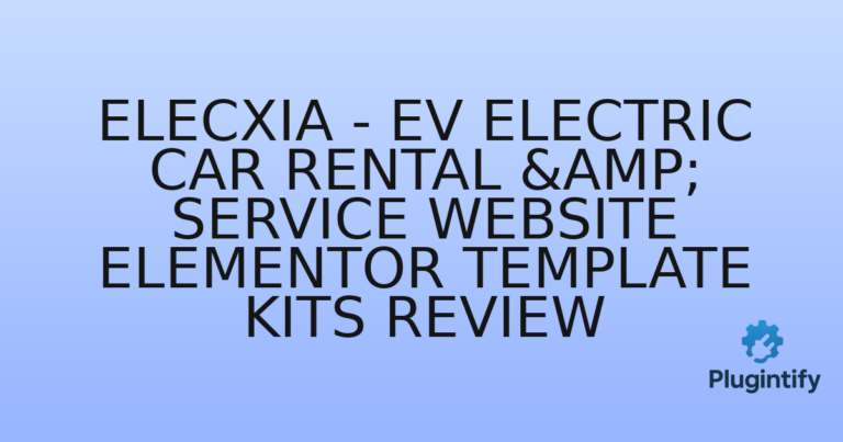 Read more about the article Elecxia – EV Electric Car Rental & Service Website Elementor Template Kits Review