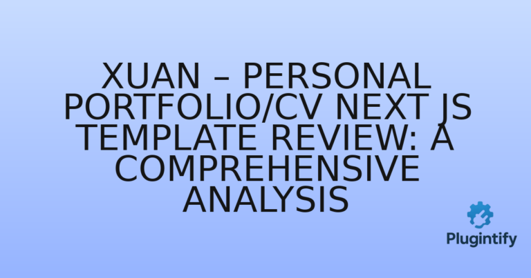 Read more about the article Xuan – Personal Portfolio/CV Next JS Template Review: A Comprehensive Analysis
