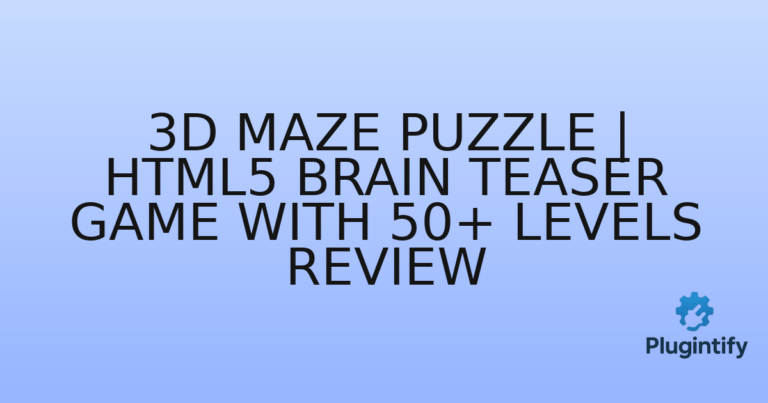Read more about the article 3D Maze Puzzle | HTML5 Brain Teaser Game with 50+ Levels Review