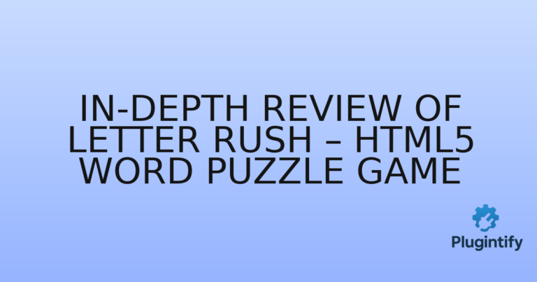 Read more about the article In-Depth Review of Letter Rush – HTML5 Word Puzzle Game