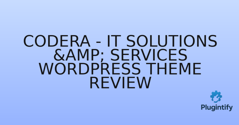 Read more about the article Codera – IT Solutions & Services WordPress Theme Review