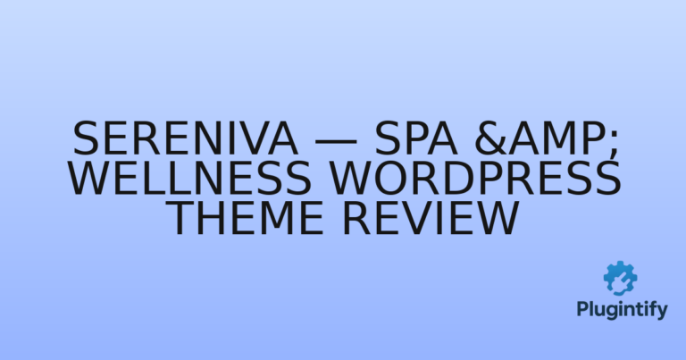 Read more about the article Sereniva — Spa & Wellness WordPress Theme Review