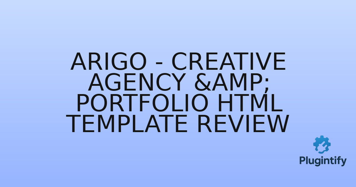 You are currently viewing Arigo – Creative Agency & Portfolio HTML Template Review