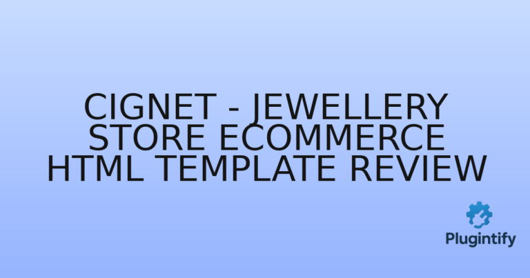 Read more about the article Cignet – Jewellery Store eCommerce HTML Template Review