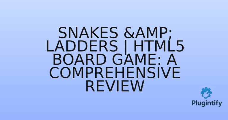 Read more about the article Snakes & Ladders | HTML5 Board Game: A Comprehensive Review