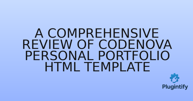 Read more about the article A Comprehensive Review of Codenova Personal Portfolio HTML Template
