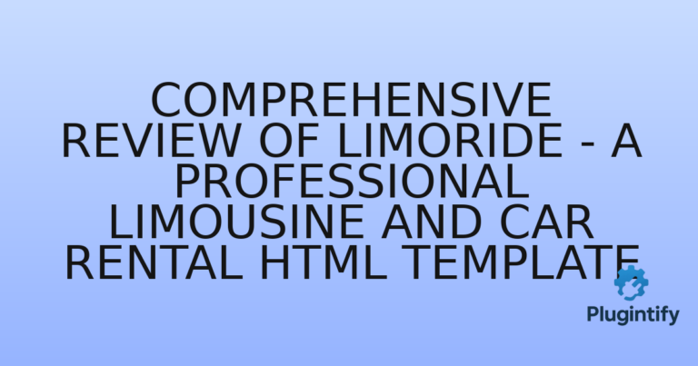 Read more about the article Comprehensive Review of LimoRide – A Professional Limousine and Car Rental HTML Template