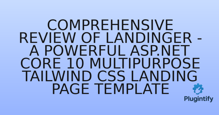Read more about the article Comprehensive Review of Landinger – A Powerful ASP.Net Core 10 Multipurpose Tailwind CSS Landing Page Template