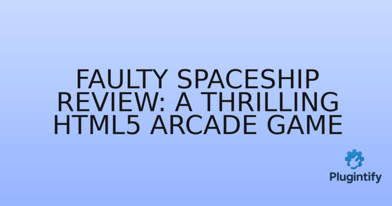 Read more about the article Faulty Spaceship Review: A Thrilling HTML5 Arcade Game