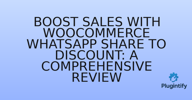 Read more about the article Boost Sales with WooCommerce WhatsApp Share to Discount: A Comprehensive Review