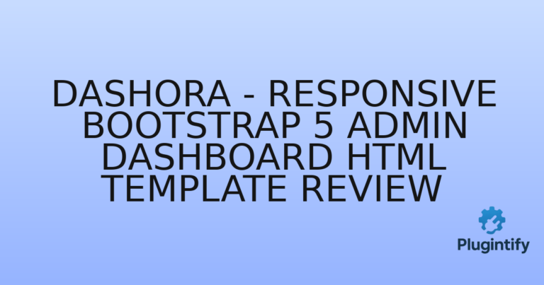 Read more about the article Dashora – Responsive Bootstrap 5 Admin Dashboard HTML Template Review