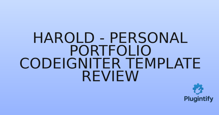 Read more about the article Harold – Personal Portfolio CodeIgniter Template Review
