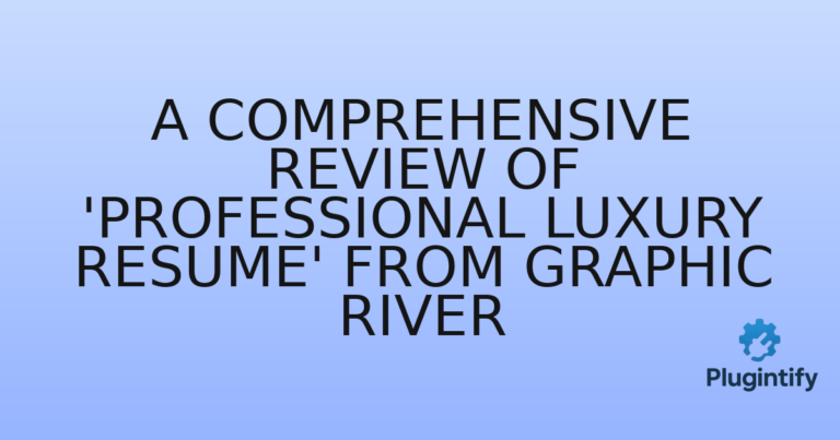 Read more about the article A Comprehensive Review of ‘Professional Luxury Resume’ from Graphic River