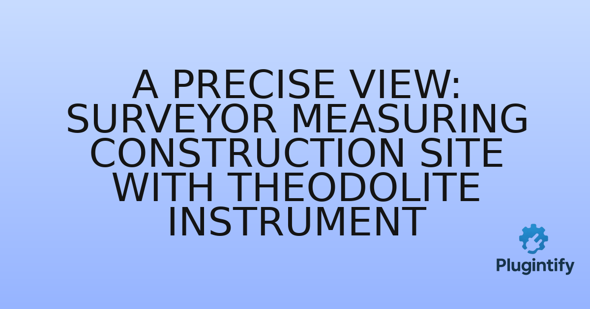 You are currently viewing A Precise View: Surveyor Measuring Construction Site with Theodolite Instrument