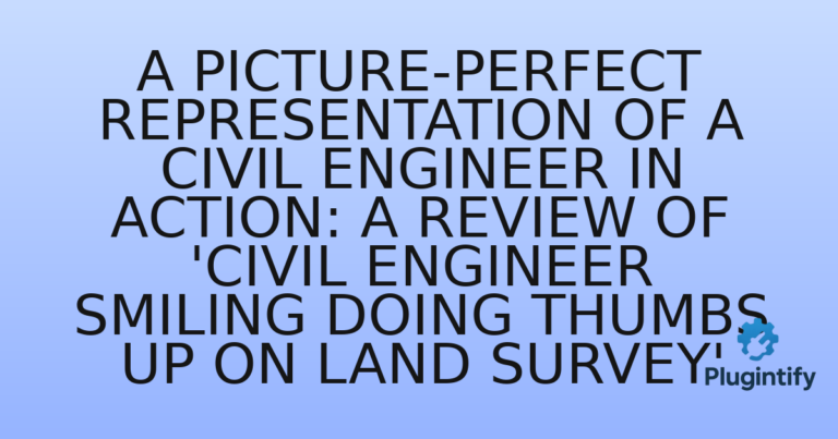 Read more about the article A Picture-Perfect Representation of a Civil Engineer in Action: A Review of ‘Civil engineer smiling doing thumbs up on land survey’