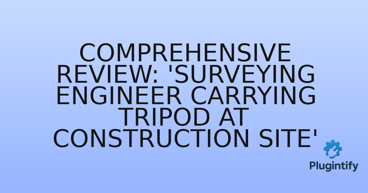 You are currently viewing Comprehensive Review: ‘Surveying Engineer Carrying Tripod at Construction Site’