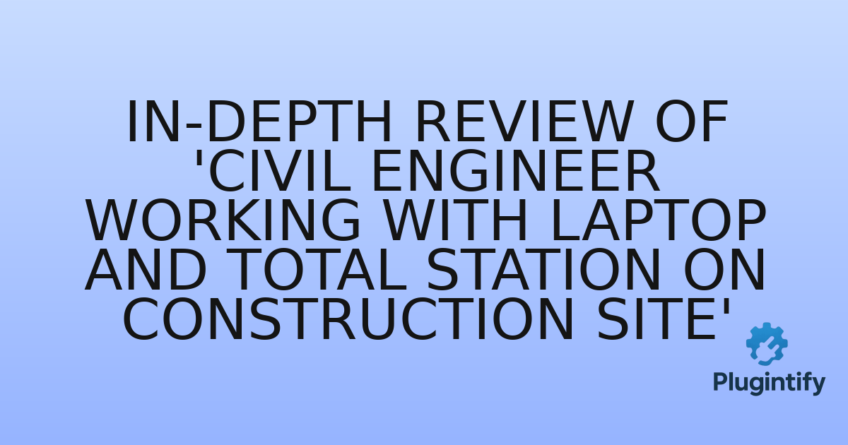 You are currently viewing In-Depth Review of ‘Civil engineer working with laptop and total station on construction site’