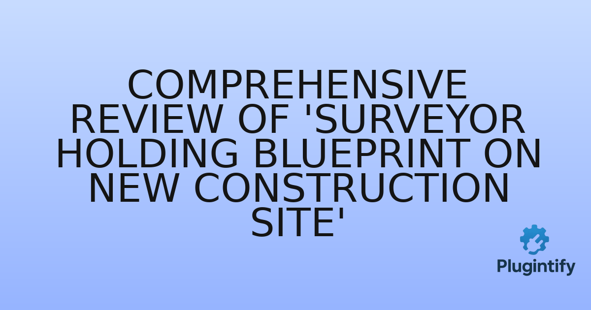 You are currently viewing Comprehensive Review of ‘Surveyor holding blueprint on new construction site’
