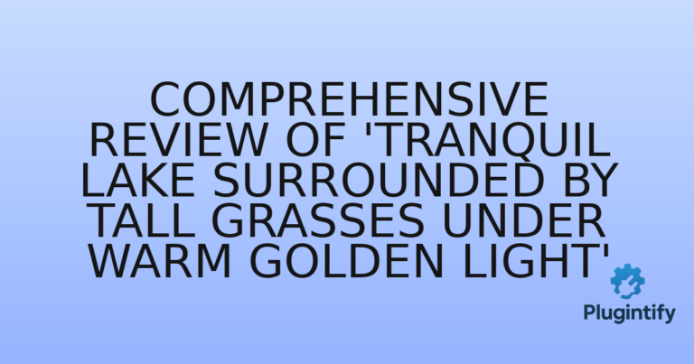 Read more about the article Comprehensive Review of ‘Tranquil Lake Surrounded By Tall Grasses Under Warm Golden Light’