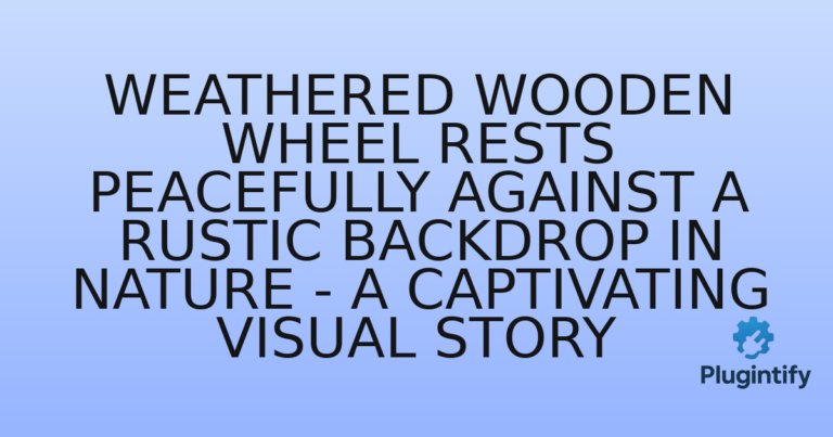 Read more about the article Weathered Wooden Wheel Rests Peacefully Against a Rustic Backdrop in Nature – A Captivating Visual Story