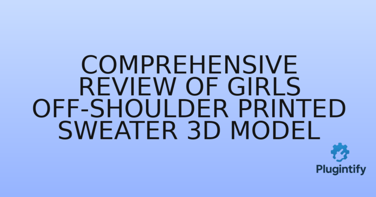 Read more about the article Comprehensive Review of Girls Off-Shoulder Printed Sweater 3D Model