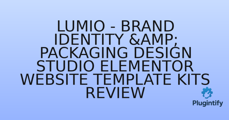 Read more about the article Lumio – Brand Identity & Packaging Design Studio Elementor Website Template Kits Review