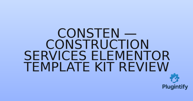 Read more about the article Consten — Construction Services Elementor Template Kit Review