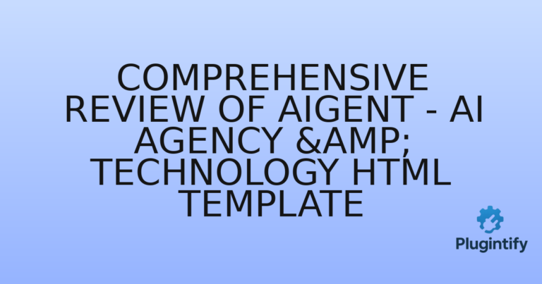 Read more about the article Comprehensive Review of Aigent – AI Agency & Technology HTML Template