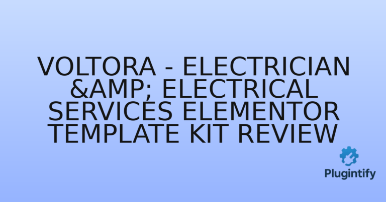 Read more about the article Voltora – Electrician & Electrical Services Elementor Template Kit Review