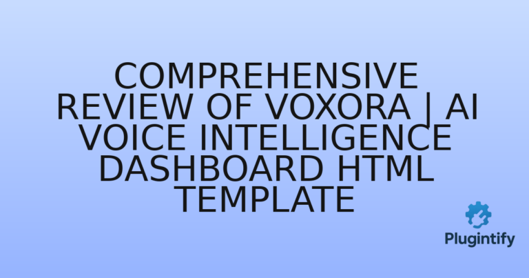 Read more about the article Comprehensive Review of Voxora | AI Voice Intelligence Dashboard HTML Template