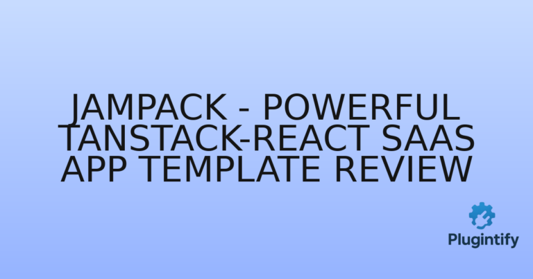Read more about the article Jampack – Powerful TanStack-React SaaS App Template Review