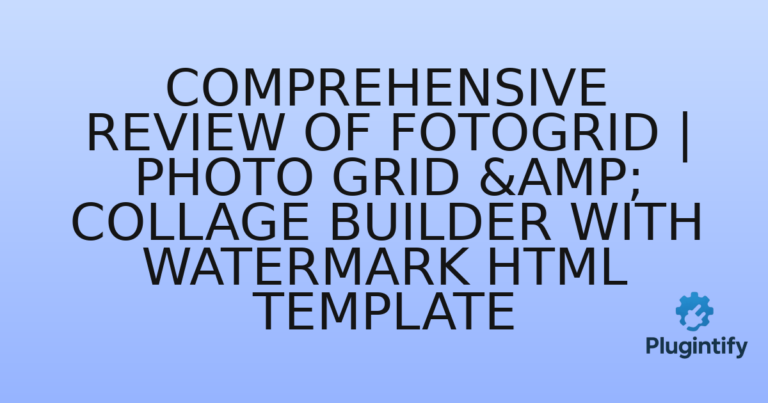 Read more about the article Comprehensive Review of FotoGrid | Photo Grid & Collage Builder with Watermark HTML Template