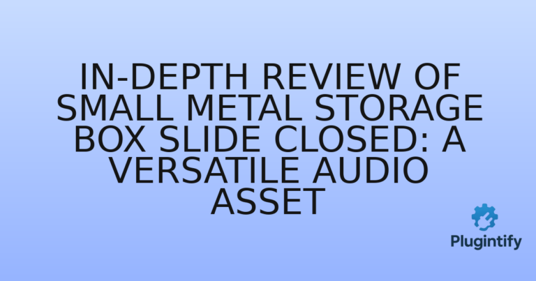 Read more about the article In-Depth Review of Small Metal Storage Box Slide Closed: A Versatile Audio Asset
