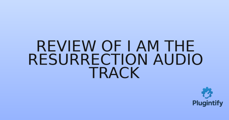 Read more about the article Review of I Am the Resurrection Audio Track