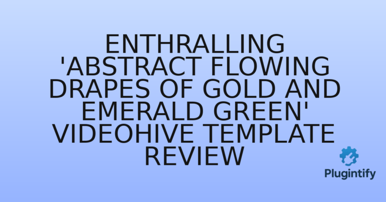 Read more about the article Enthralling ‘Abstract flowing drapes of gold and emerald green’ Videohive Template Review