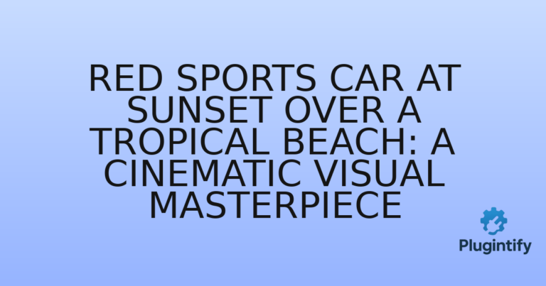 Read more about the article Red Sports Car at Sunset over a Tropical Beach: A Cinematic Visual Masterpiece