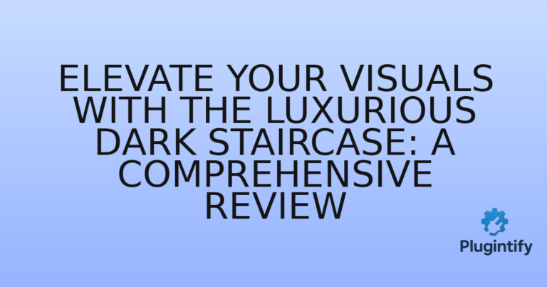 Read more about the article Elevate Your Visuals with the Luxurious Dark Staircase: A Comprehensive Review