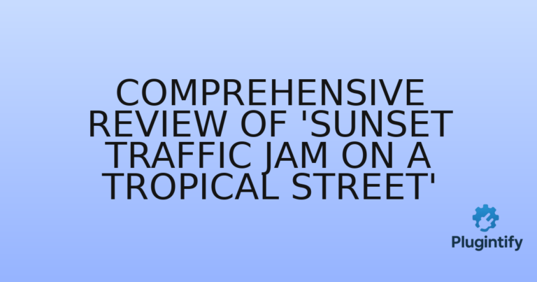 Read more about the article Comprehensive Review of ‘Sunset traffic jam on a tropical street’