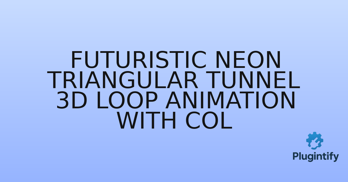 You are currently viewing Futuristic Neon Triangular Tunnel 3D Loop Animation with Col